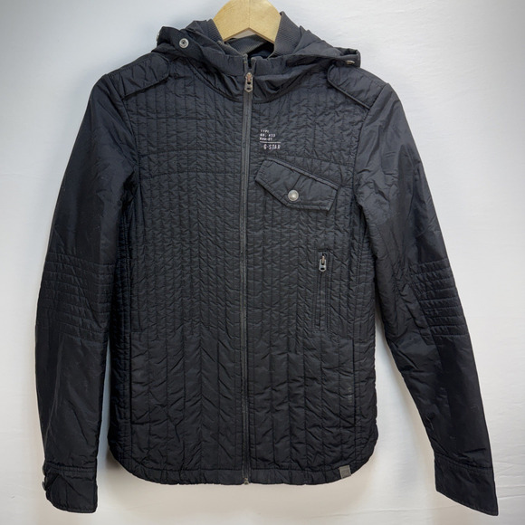 G-Star Other - G Star Raw Type Gs - R33 Raw - 01 Military Jacket Size S Black Hooded Quilted
